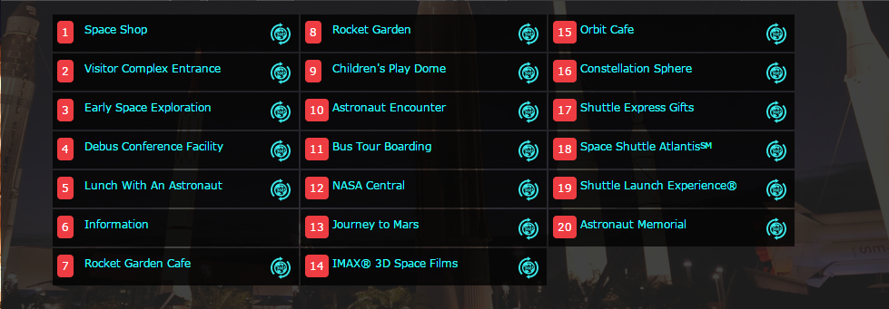 Mapa Kennedy Space Center