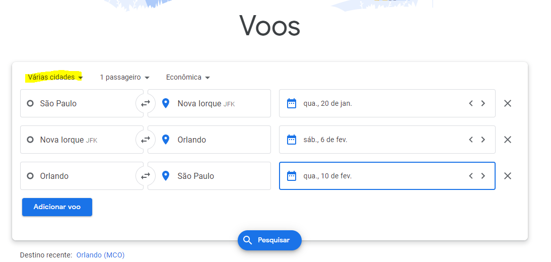 google flights