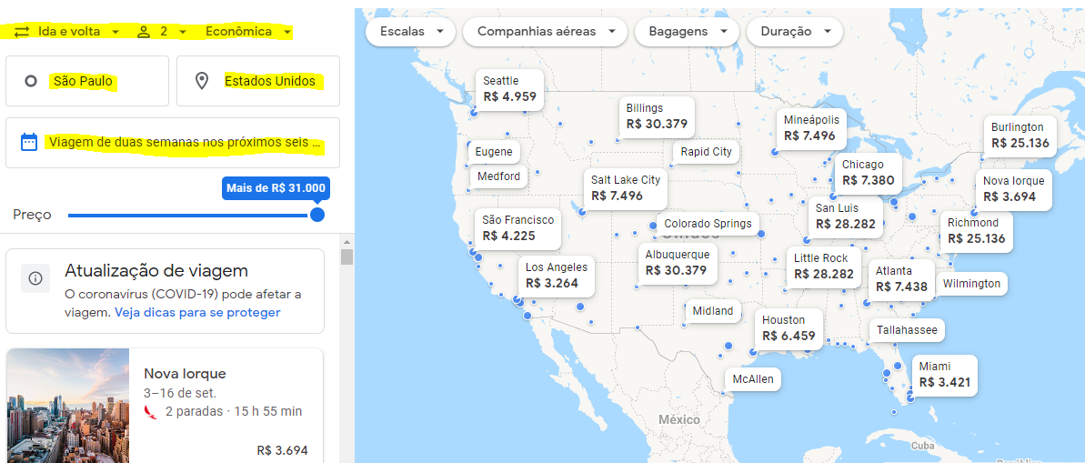 google flights